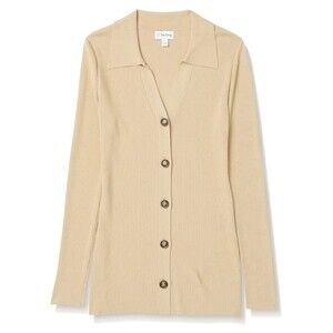 The Drop Women's Constance Rib Button-Down Sweater Size XS NWT